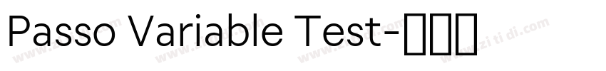 Passo Variable Test字体转换 Passo Variable Test字体转换